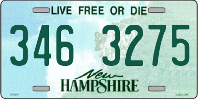 NH license plate 3463275