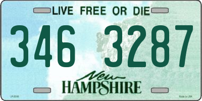 NH license plate 3463287