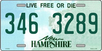 NH license plate 3463289
