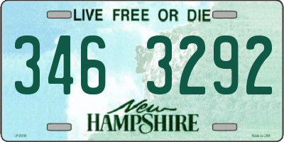 NH license plate 3463292