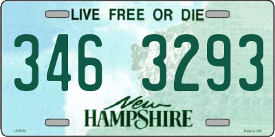 NH license plate 3463293