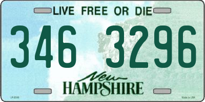NH license plate 3463296