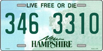 NH license plate 3463310