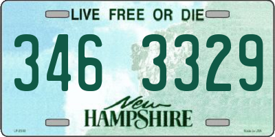 NH license plate 3463329