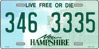 NH license plate 3463335