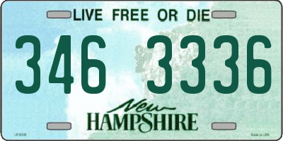 NH license plate 3463336