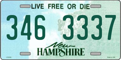 NH license plate 3463337