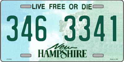 NH license plate 3463341
