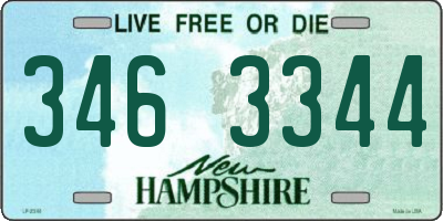 NH license plate 3463344