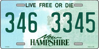 NH license plate 3463345