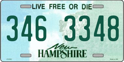 NH license plate 3463348