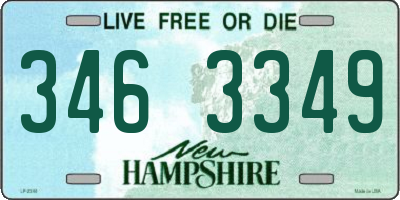 NH license plate 3463349