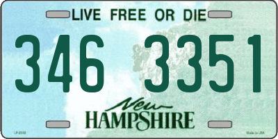 NH license plate 3463351