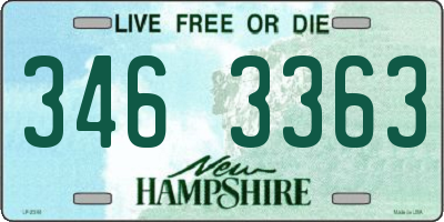 NH license plate 3463363