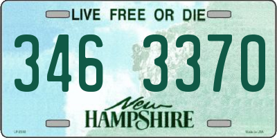 NH license plate 3463370