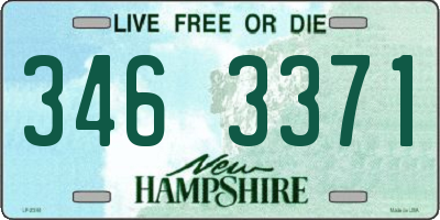 NH license plate 3463371