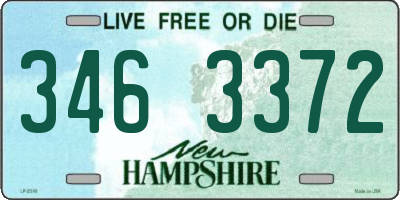 NH license plate 3463372