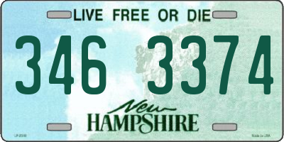NH license plate 3463374