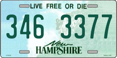 NH license plate 3463377