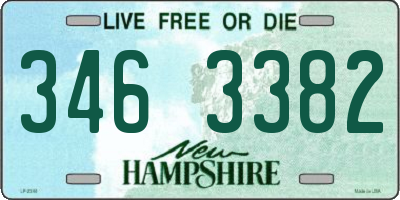 NH license plate 3463382