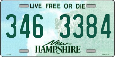 NH license plate 3463384