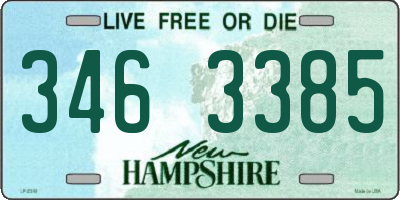 NH license plate 3463385