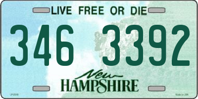 NH license plate 3463392