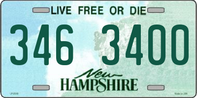 NH license plate 3463400
