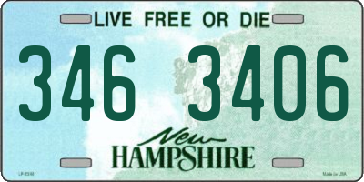 NH license plate 3463406
