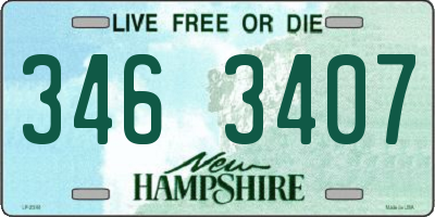 NH license plate 3463407