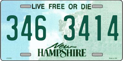NH license plate 3463414