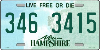 NH license plate 3463415