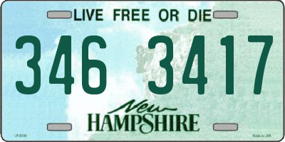 NH license plate 3463417