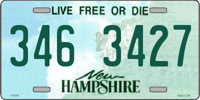NH license plate 3463427