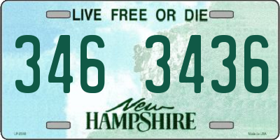 NH license plate 3463436