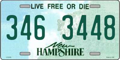 NH license plate 3463448