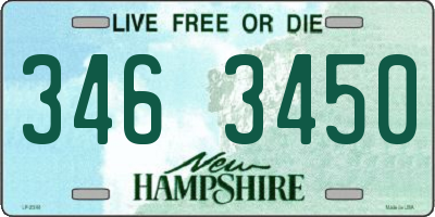 NH license plate 3463450