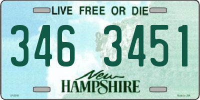 NH license plate 3463451