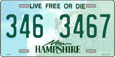 NH license plate 3463467