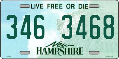 NH license plate 3463468