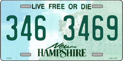 NH license plate 3463469