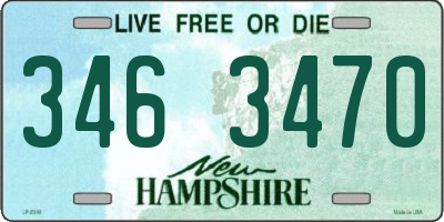 NH license plate 3463470