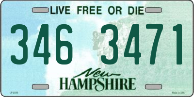 NH license plate 3463471