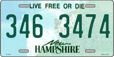 NH license plate 3463474