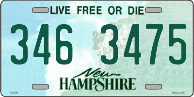 NH license plate 3463475