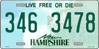 NH license plate 3463478