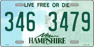NH license plate 3463479