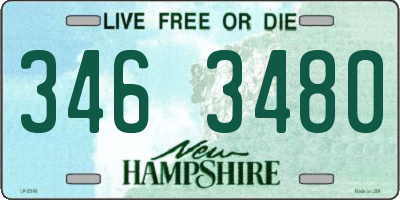 NH license plate 3463480