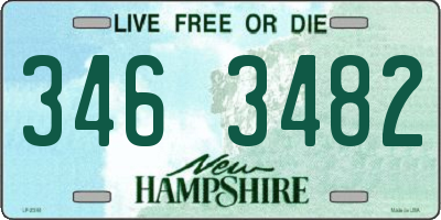 NH license plate 3463482