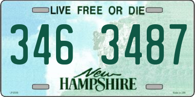 NH license plate 3463487